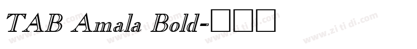 TAB Amala Bold字体转换